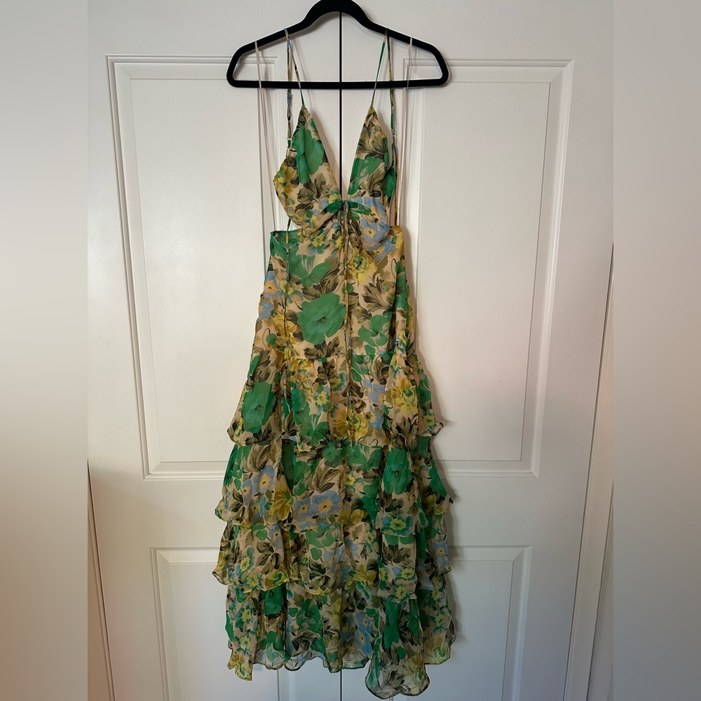 ASTR The Label Women's Green Multi Aneira Dress Size S - Picture 2 of 12